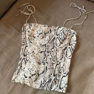 Reformation Snakeskin Meyer Tank